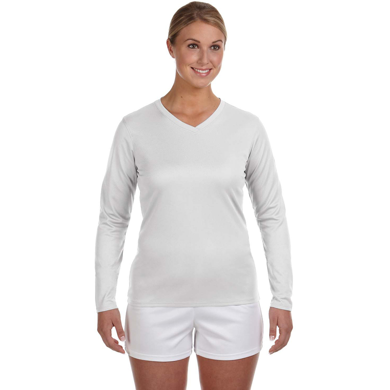 Ladies' Ndurance Athletic Long-Sleeve V-Neck T-Shirt